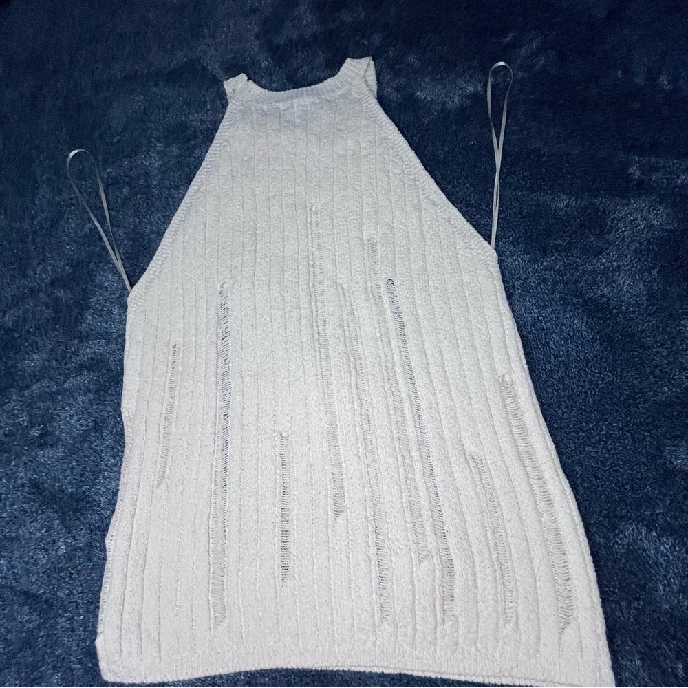 Zara cream  Sleeveless Top - Picture 8 of 9